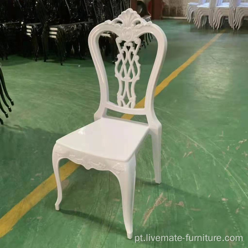 Cadeiras de resina modernas casamento usado branco barato